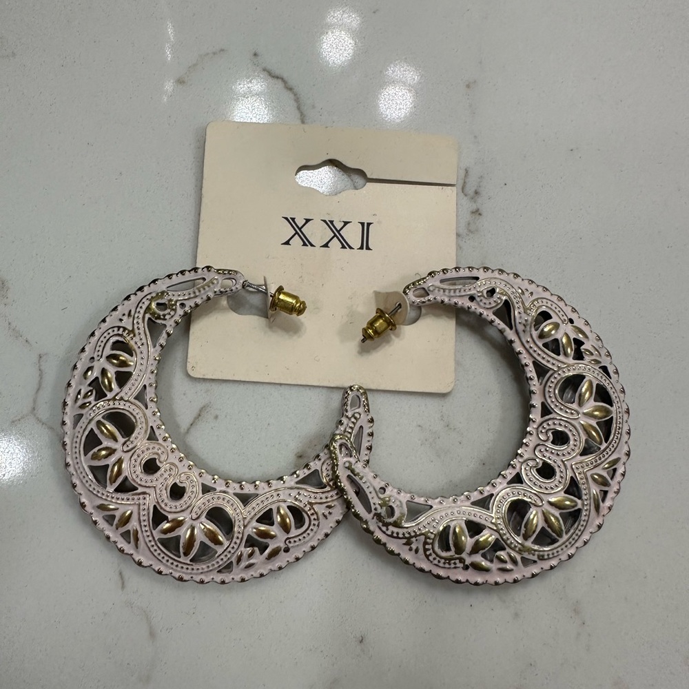 Y2k Boho style hoop earrings